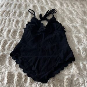 Marysia Swim Black Scalloped One Piece